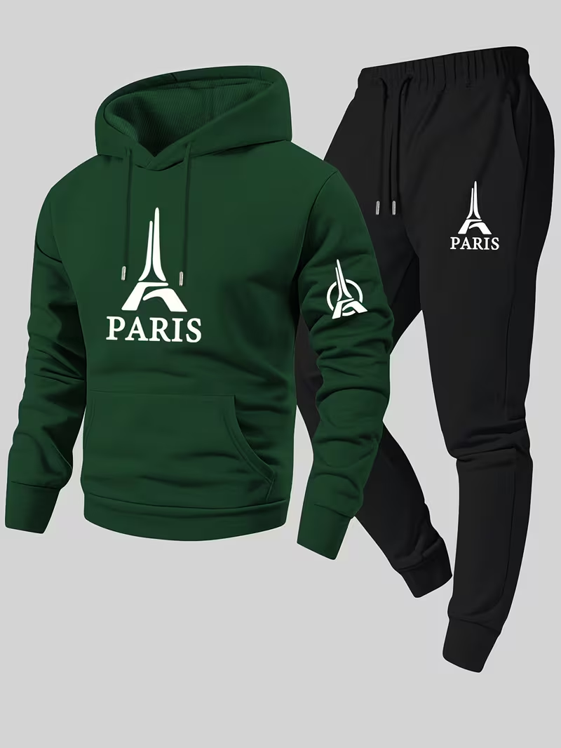Paris Men's Urban Casual Two-P - Running Gear Winter Men 评论和价格