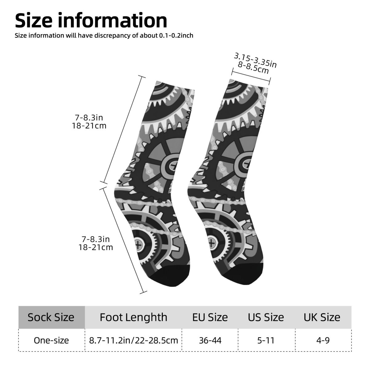 Gears Vintage Wheels Stockings - Running Gear Gifts For Men 评论和价格